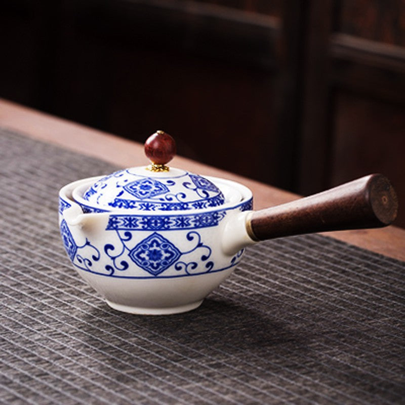 Steep Serenity with this Handmade Ceramic Side-Handled Teapot