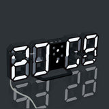 Digital Clock Electronic Alarm Clock Wall Three-dimensional Wall Clock - Minihomy