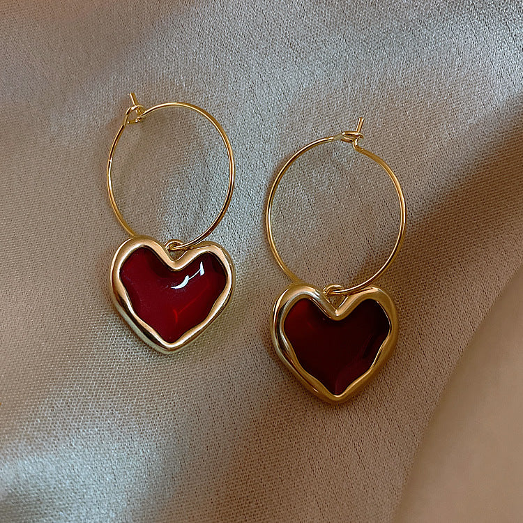 Versatile Heart-shaped Alloy Earrings and Ear Accessories