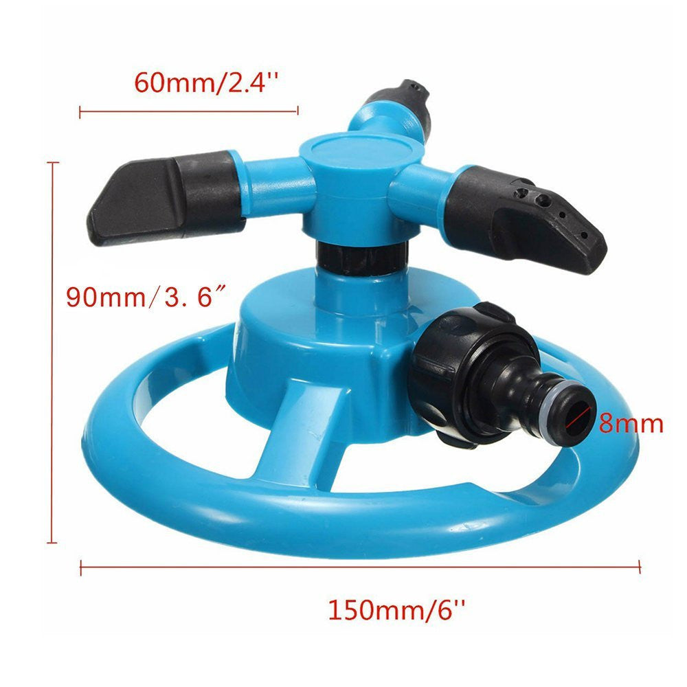 Garden Small Triple Rotary Lawn Sprinkler Automatic