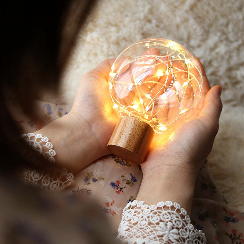 LED Crystal Ball Light - USB String Table Lamp for Party, Wedding, and Christmas Decor - Minihomy