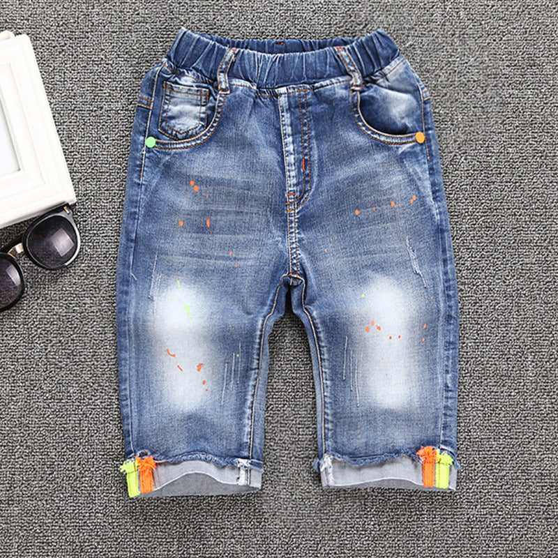 Children's Pants Boy Jeans Summer Casual Shorts