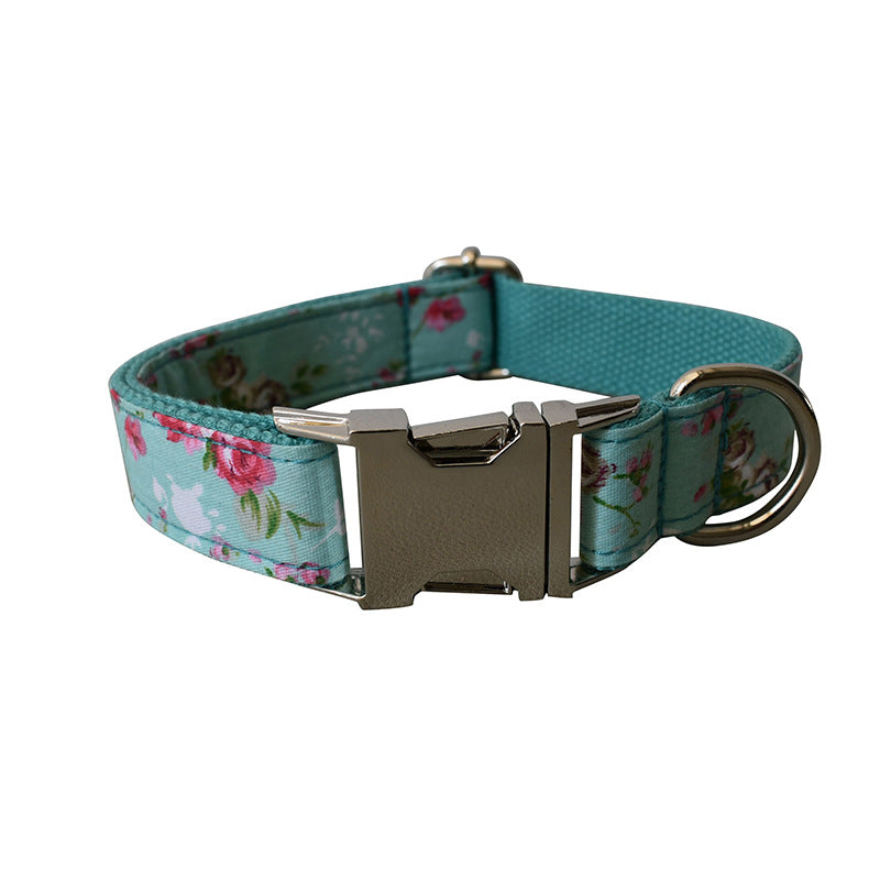 Green Rose Dog Collar Dog Leash Pet Collar - Minihomy