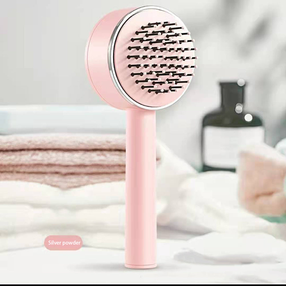 One-Key Self-Cleaning Hair Brush for Women - Curly Anti-Static Airbag Massage Comb & Professional Detangling Tool - Minihomy