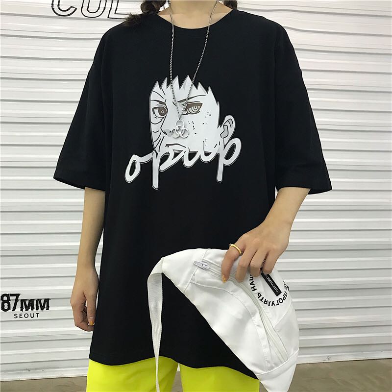 Anime print T-shirt short sleeve - Minihomy