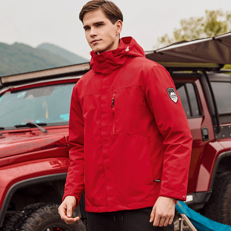 Three-in-One Down Cotton Waterproof Liner Windproof Shell Jacket