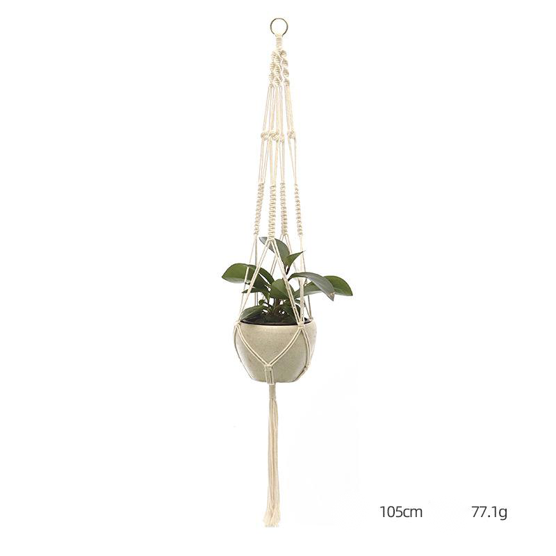 Custom Hand-knitted Hanging Flowerpot Net Bag - Minihomy