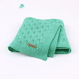 Baby Blanket Knitted Leaves Hollow Blanket