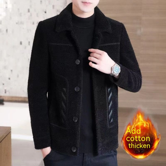 Men's Woolen Coat Short Autumn And Winter Woolen Coat