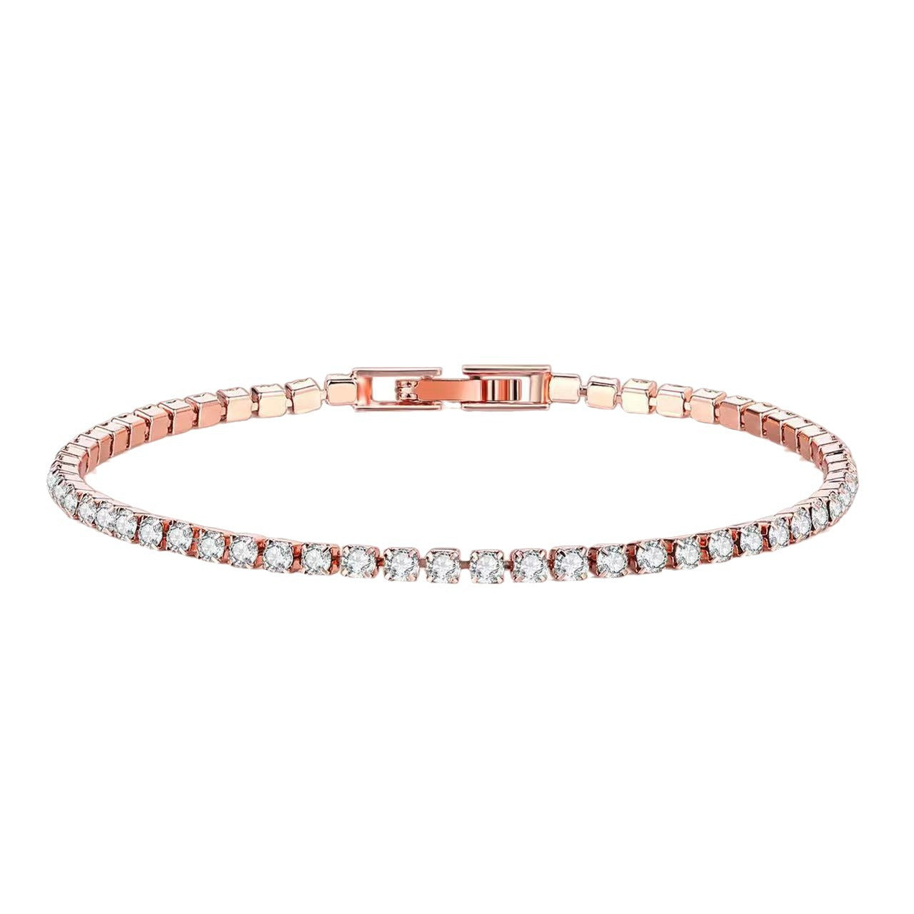 4mm Single Row Diamond All-match Simple Bracelet Women - Minihomy