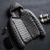 Lightweight Down Jacket Hooded Men Short - Minihomy