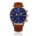 Casual PU Leather Band Analog Alloy Quartz Wrist Watch - Minihomy