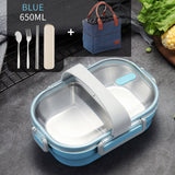 Portable Children's Lunch Box 304 Stainless Steel Bento Kitchen Leak Proof Food Box for Kids