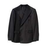 British Striped Double Breasted Suit for Men