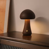 INS Wooden Cute Mushroom LED Night Light - Bedside Table Lamp for Bedroom