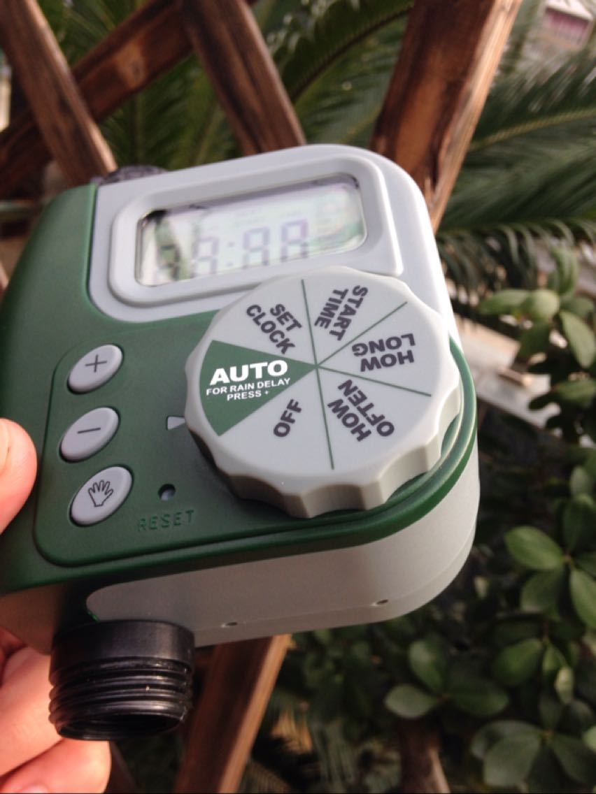 Intelligent LCD Garden Irrigation Controller Timer - Automatic Watering System with Adjustable Cycle & Duration - Minihomy