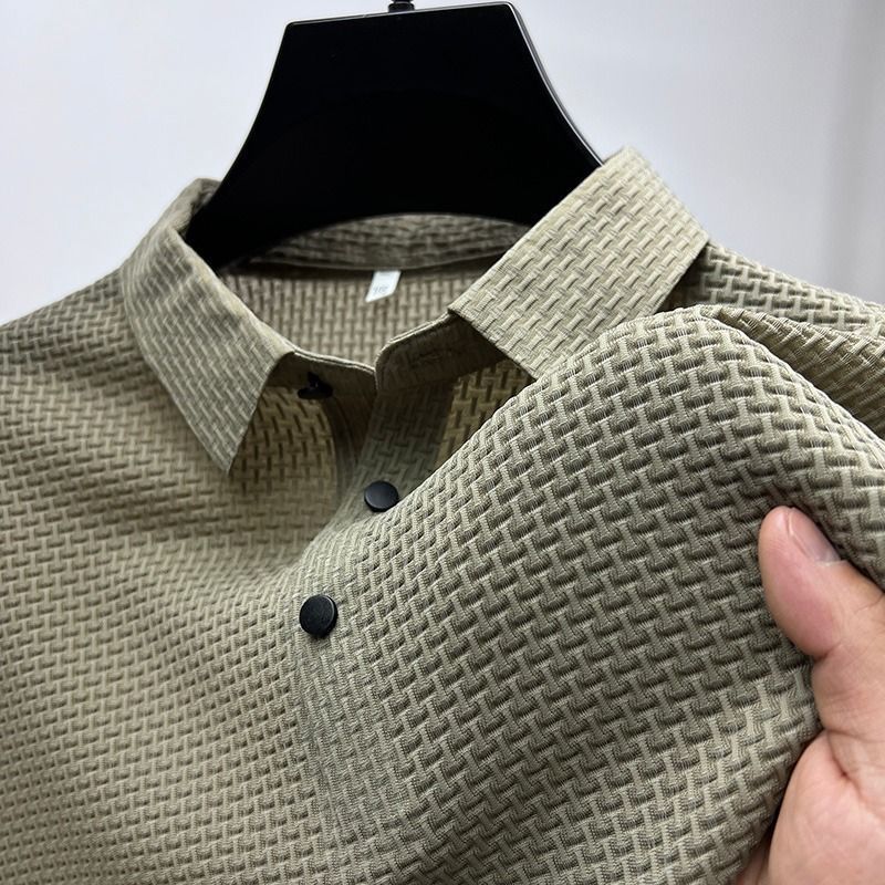 Men's Polo Shirt - Mesh Ice Silk Short Sleeve T-shirt
