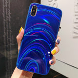 3D Rainbow Glitter Gradient Back Cover Phone Case