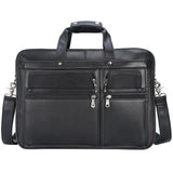 Genuine Leather 17-Inch Laptop Briefcase for Business Professionals