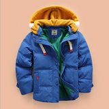 Winter Kids Outerwear Boys Casual Warm Hooded Jacket For Boys