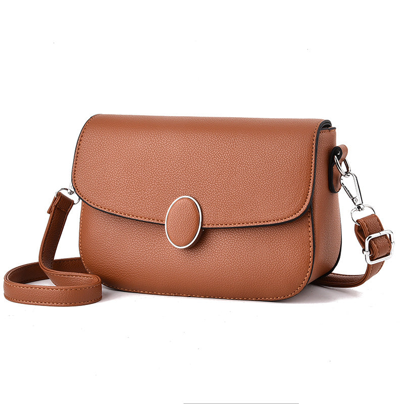 Women's Shoulder Bags - Solid Color Small Square Messenger Flap Bag