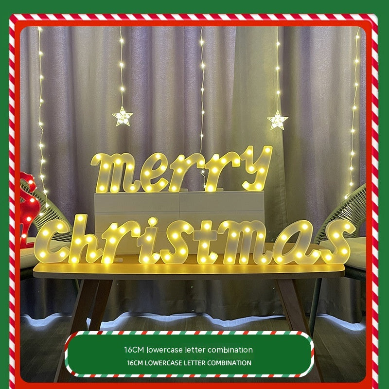 Color Printing LED Merry Christmas Letter Lights - Minihomy