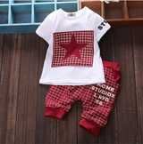 Five Star Children's Girls Boys Short Sleeve Summer Set Sports Two-Piece Set