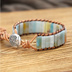 Hand-Woven Dyed Turquoise Yoga Meditation Bracelet for Chakra Balancing - Minihomy