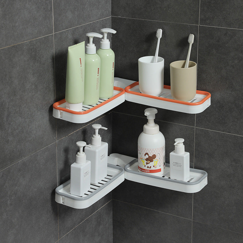 631 Wall Hanging Rotatable Soap Dish Bathroom Corner Dual Purpose Shelf - Minihomy