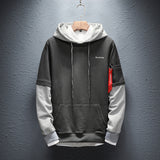 Long Sleeve Pullover contrast Hoodies Sweatshirt hoodies Men