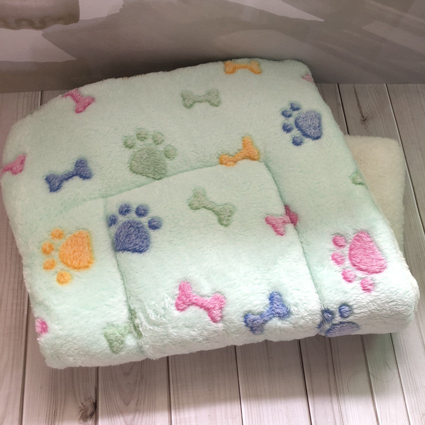 Soft Pet Dog Cat Flannel Thick Blanket