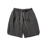 Summer Men's Letter Embroidered Sports Pants Trendy Casual Loose Straight Shorts