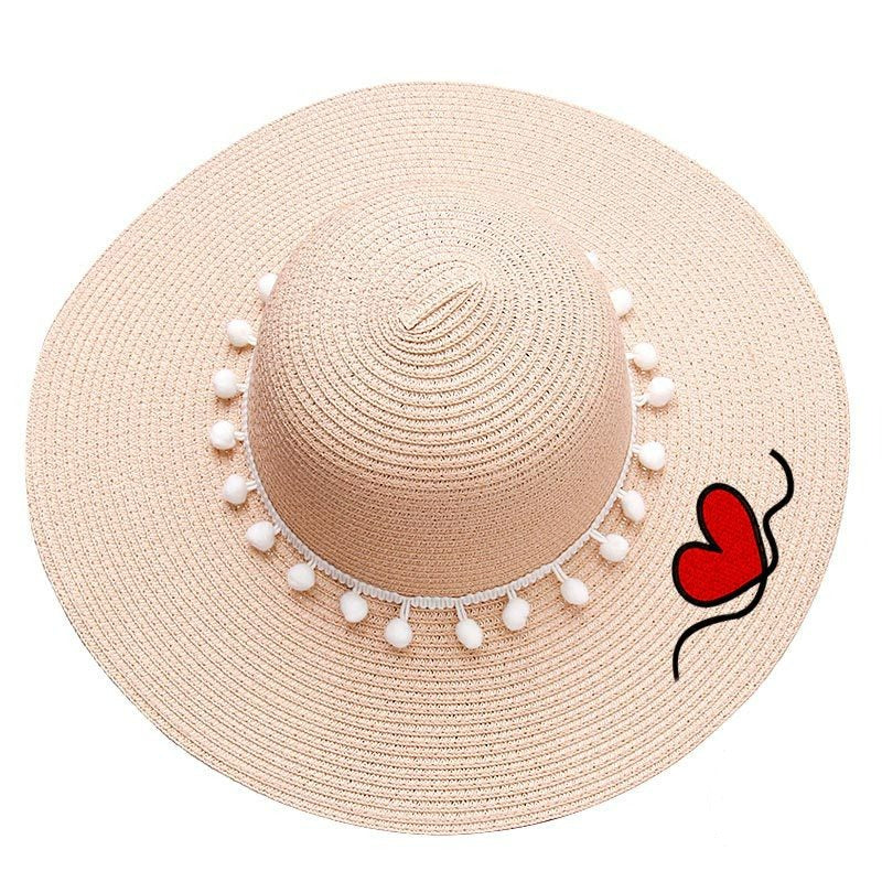 Fashion Personalized Custom Embroidery Beach Hat Your Name Text Logo Women Sun Hat Palm Straw Hat