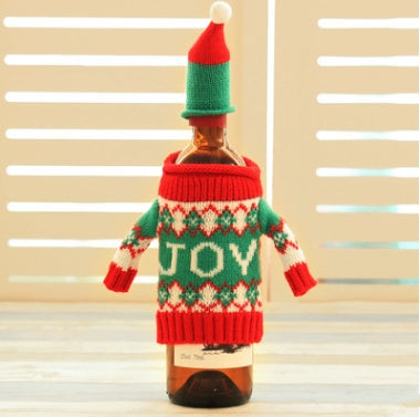 Knitted Christmas Bottle Set - Minihomy