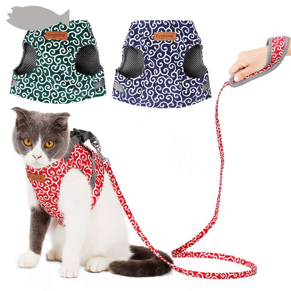 Cat vest harness traction rope - Minihomy