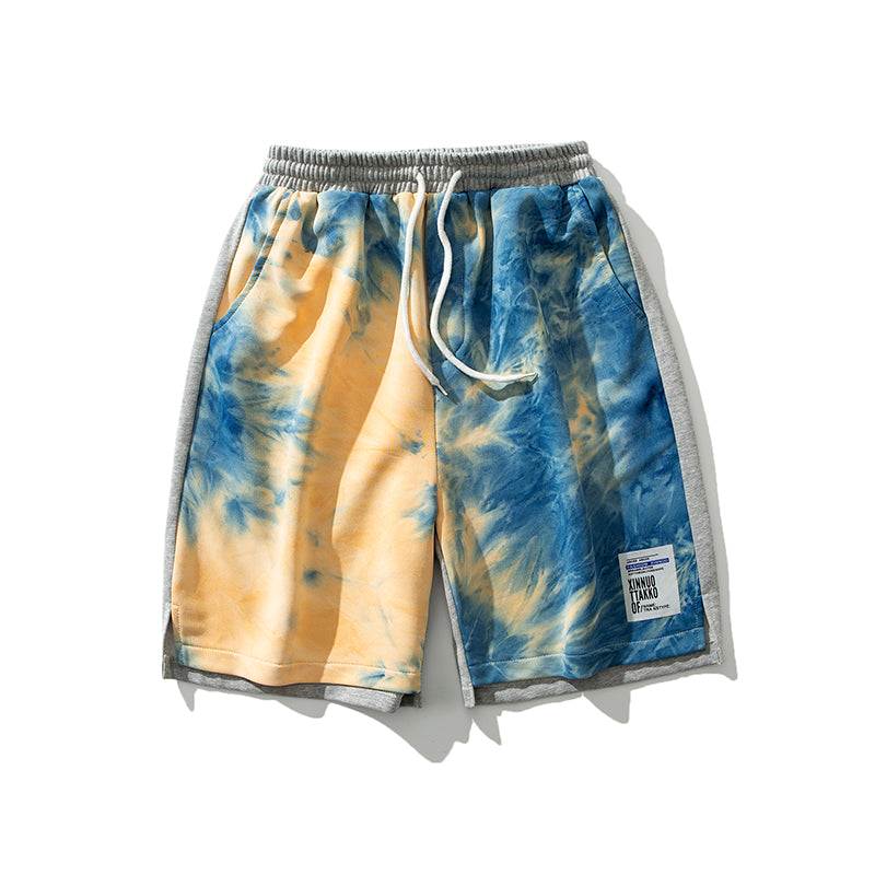 Summer New Tie-Dye Shorts Men S Drawstring Loose Print Trend