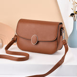 Women's Shoulder Bags - Solid Color Small Square Messenger Flap Bag