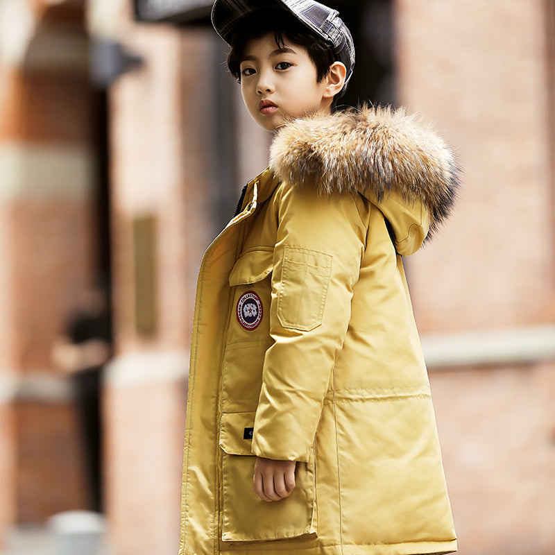 Down Jacket for Boys - Long and Thickened