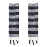 Women's Coral Fleece Cat Paw Pattern Thick Warm Socks