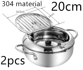 Stainless Steel Telescopic Folding Basket - Frying Basket with Thermometer