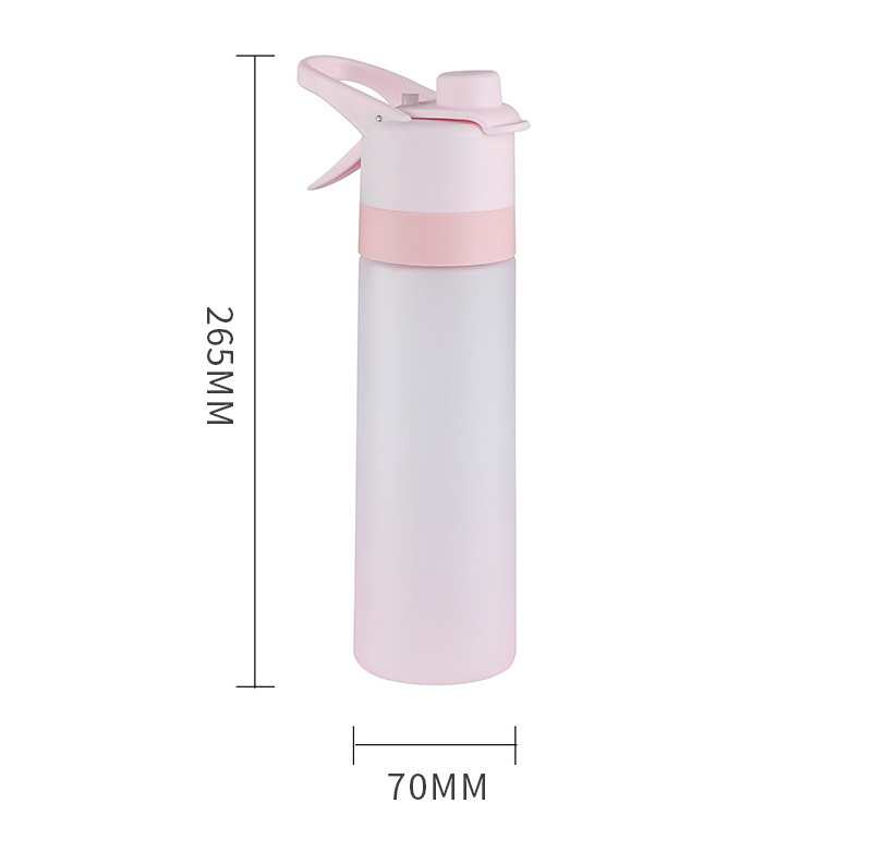 700ml Spray Water Bottle - Large Capacity Sports Bottle with Handle Strap - Minihomy