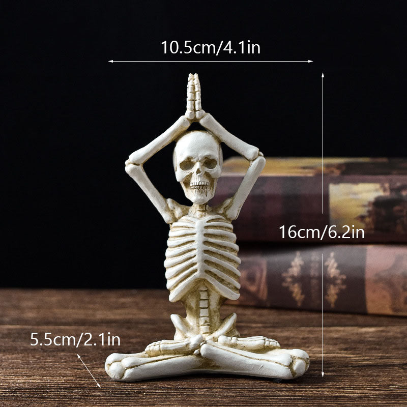 Resin Ornaments Feature Modeling Yoga Skull Skeleton