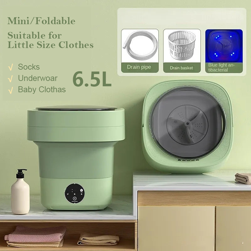 Mini Foldable Washing Machine - Portable Socks Underwear Panties Washer