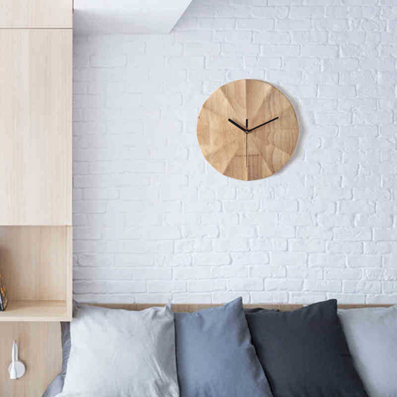 Wooden Wall Clock - Real Wood Art for Fashionable Simplicity