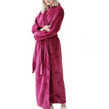 Winter Sleep Bath Robe Women Men Warm Fleece Robes