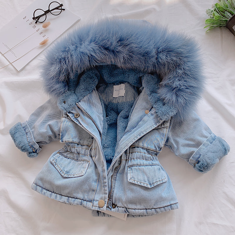 Girl Denim Coat: Stay Stylish and Cozy