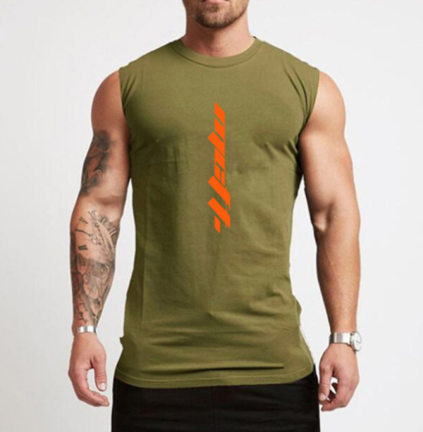 Gym Sleeveless Shirt Cotton Tank Top for Men Sportswear Vest - Minihomy