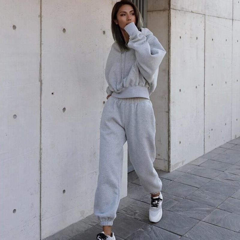 Autumn And Winter Women's New Casual Hoodie Coat Sports Suit