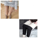 Fleece-lined Thickened Sheer Tights Leggings Transparent One-piece Superb Pantynose