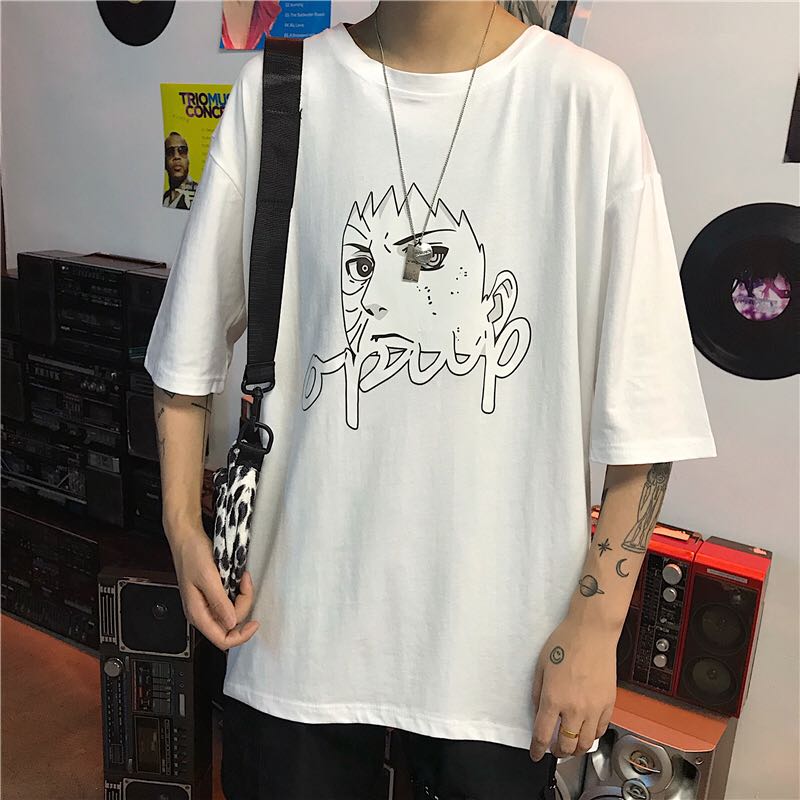 Anime print T-shirt short sleeve - Minihomy